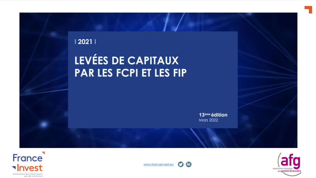 [France Invest] Présentation de l'étude FCPI et FIP 2021